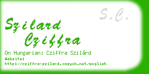 szilard cziffra business card
