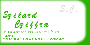 szilard cziffra business card